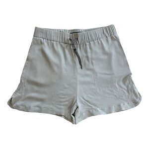 FABIANA FILIPPI Women’s Drawstring Waist Silk Blend Shorts Green/Gray Size Large